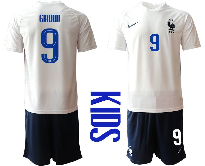 2021 France away Youth #9 soccer jerseys
